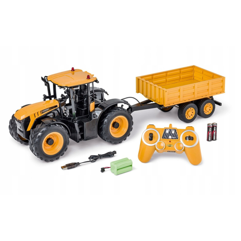 TRAKTOR JCB ciągnik z przyczepą zdalnie sterowany RC DO-E360