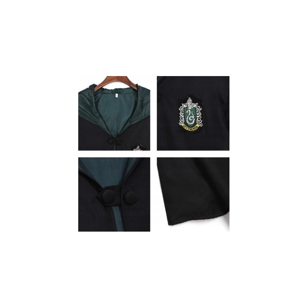 PRZEBRANIE STRÓJ HARRY POTTER SLYTHERIN PELERYNA CZARODZIEJA ROZMIAR L