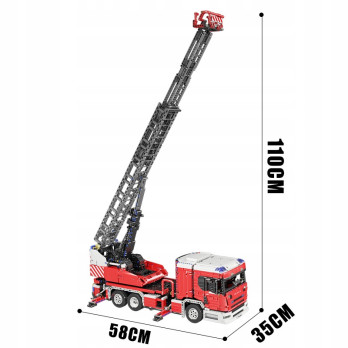 Klocki Mould King 17022 Technic RC Fire Engine Zestaw Do Budowania Wozu