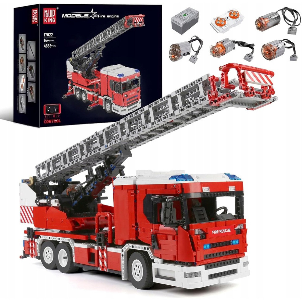 Klocki Mould King 17022 Technic RC Fire Engine Zestaw Do Budowania Wozu