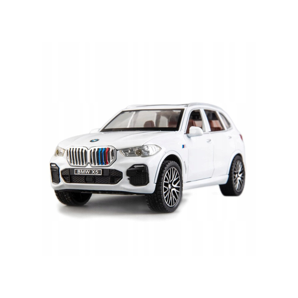 BMW X5 SUV METALOWY MODEL SAMOCHODU 1:24 DŹWIĘK ŚWIATŁO BIAŁY WHITE