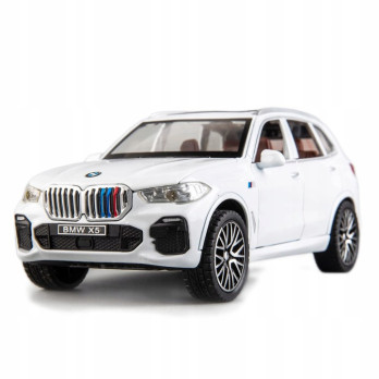 BMW X5 SUV METALOWY MODEL SAMOCHODU 1:24 DŹWIĘK ŚWIATŁO BIAŁY WHITE