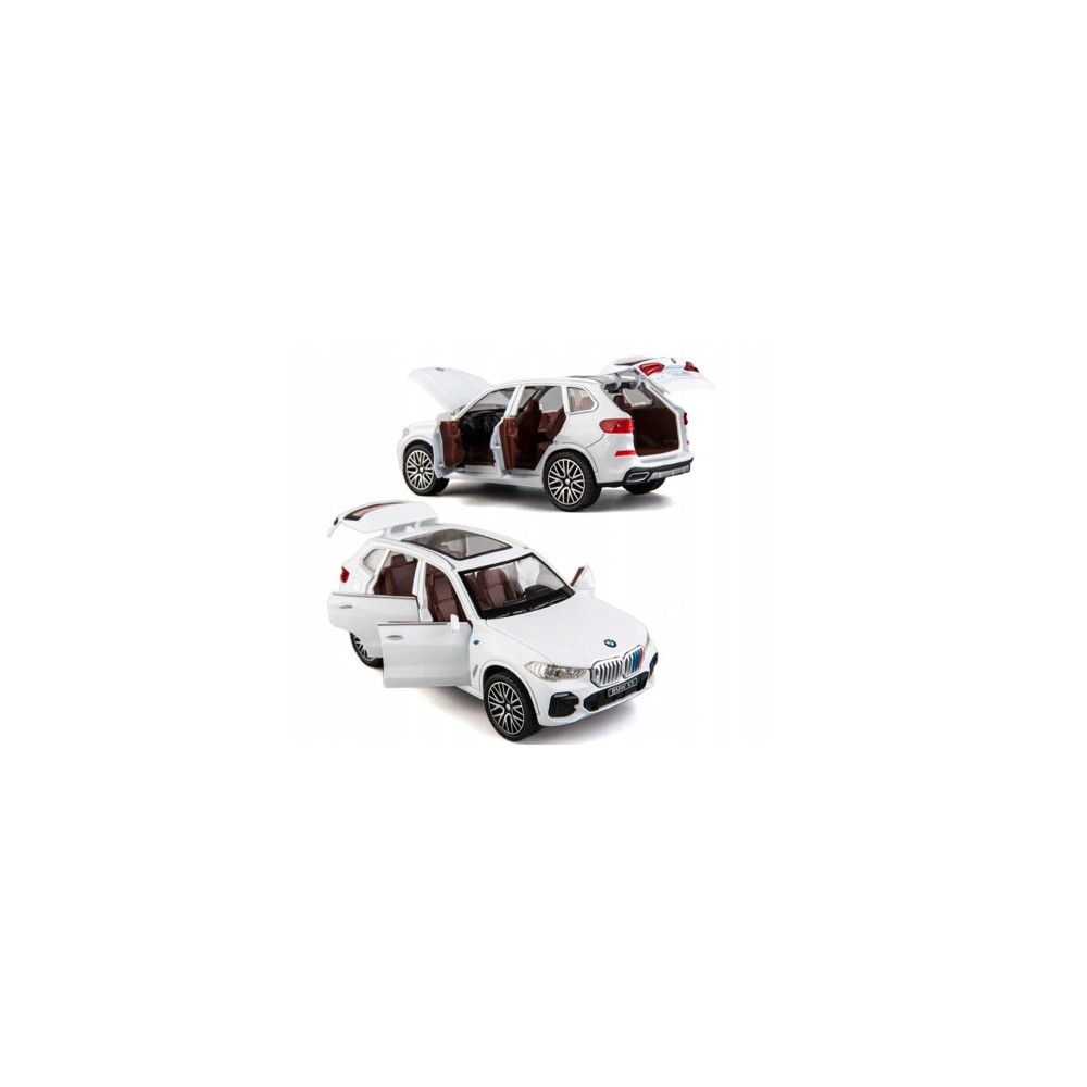 BMW X5 SUV METALOWY MODEL SAMOCHODU 1:24 DŹWIĘK ŚWIATŁO BIAŁY WHITE