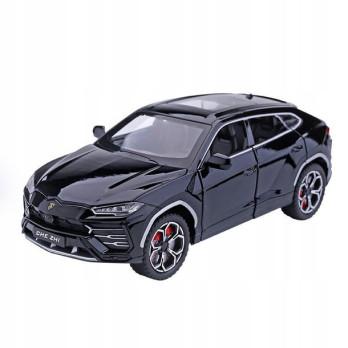 LAMBORGHINI URUS SUV METALOWY MODEL SAMOCHODU 1:24 DŹWIĘK ŚWIATŁO CZARNY