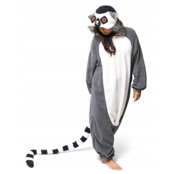 LEMUR ONESIE KOMBINEZON DRES PIŻAMA KIGU-RUMI PRZEBRANIE L