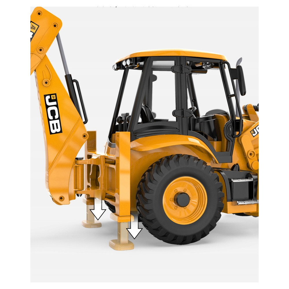 KOPARKA ZDALNIE STEROWANA JCB RC ŁADOWACZ BULDOŻER DOUBLEE