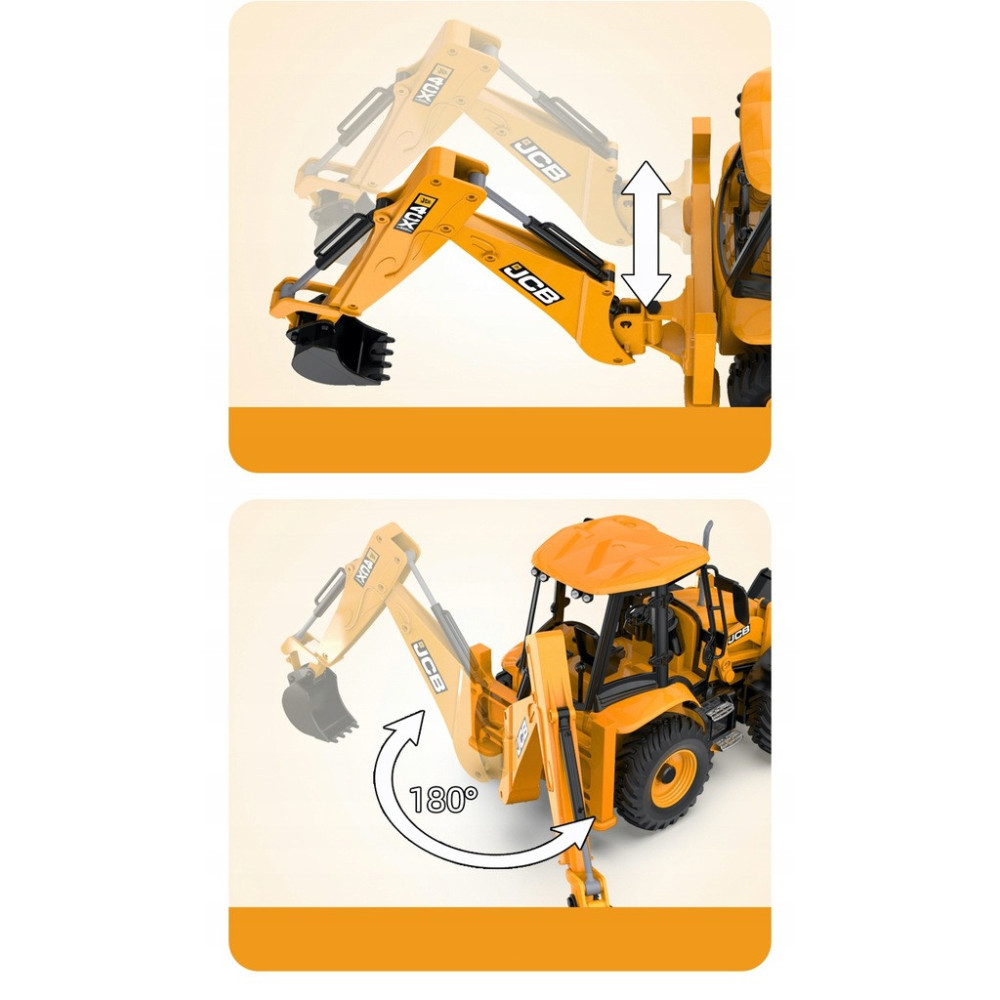 KOPARKA ZDALNIE STEROWANA JCB RC ŁADOWACZ BULDOŻER DOUBLEE