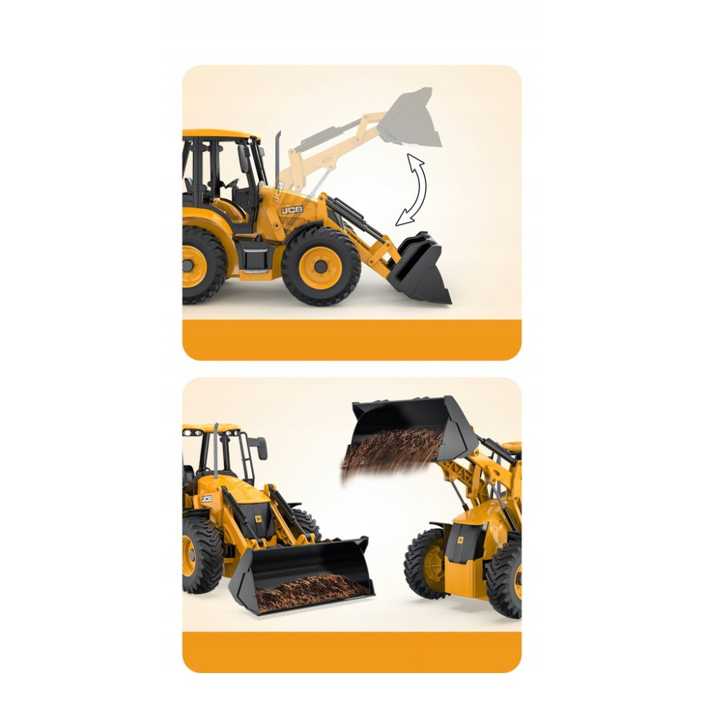 KOPARKA ZDALNIE STEROWANA JCB RC ŁADOWACZ BULDOŻER DOUBLEE