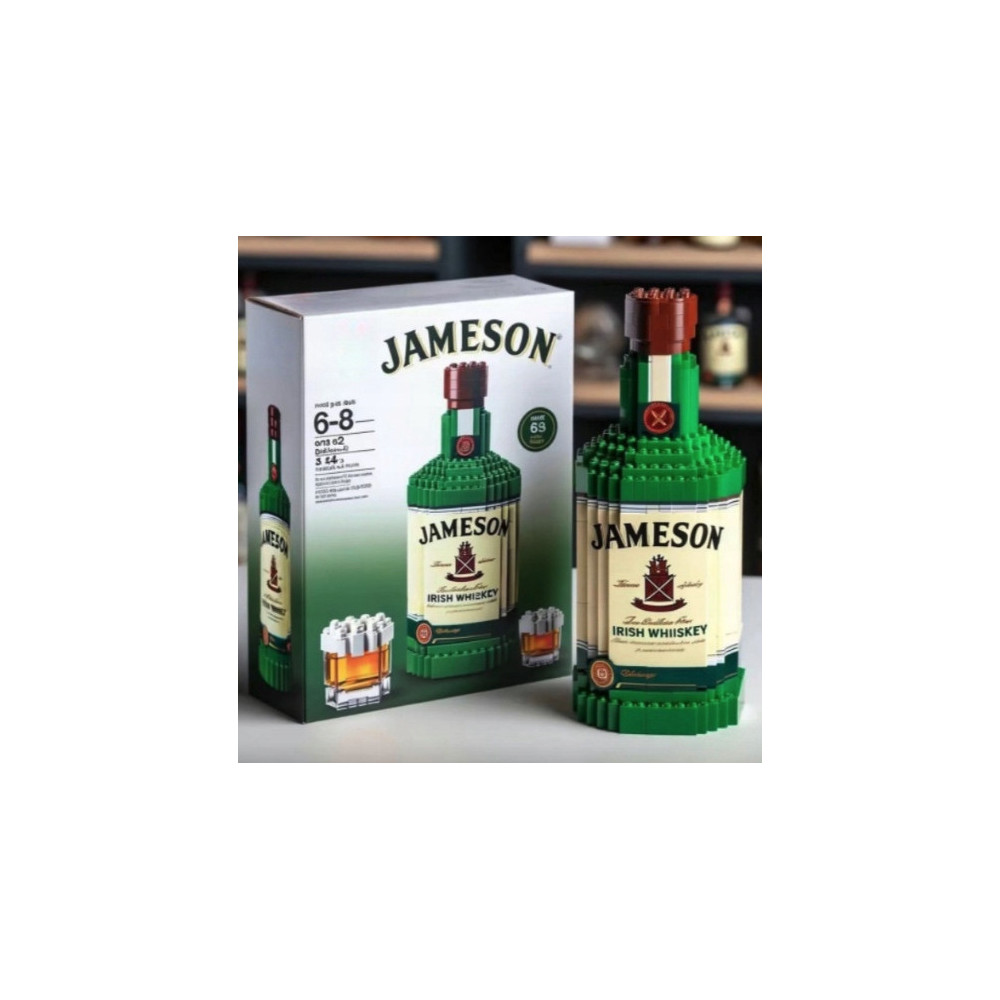 KLOCKI 3D DLA DOROSŁYCH JAMESON IRISH WHISKEY BUTELKA ZESTAW DO ZŁOŻENIA