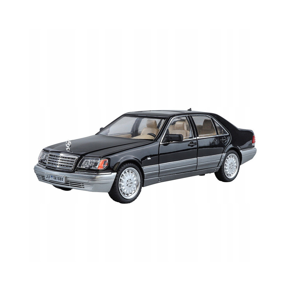 MERCEDES W140 S500 METALOWY MODEL SAMOCHODU 1:24 DŹWIĘK ŚWIATŁO CZARNY