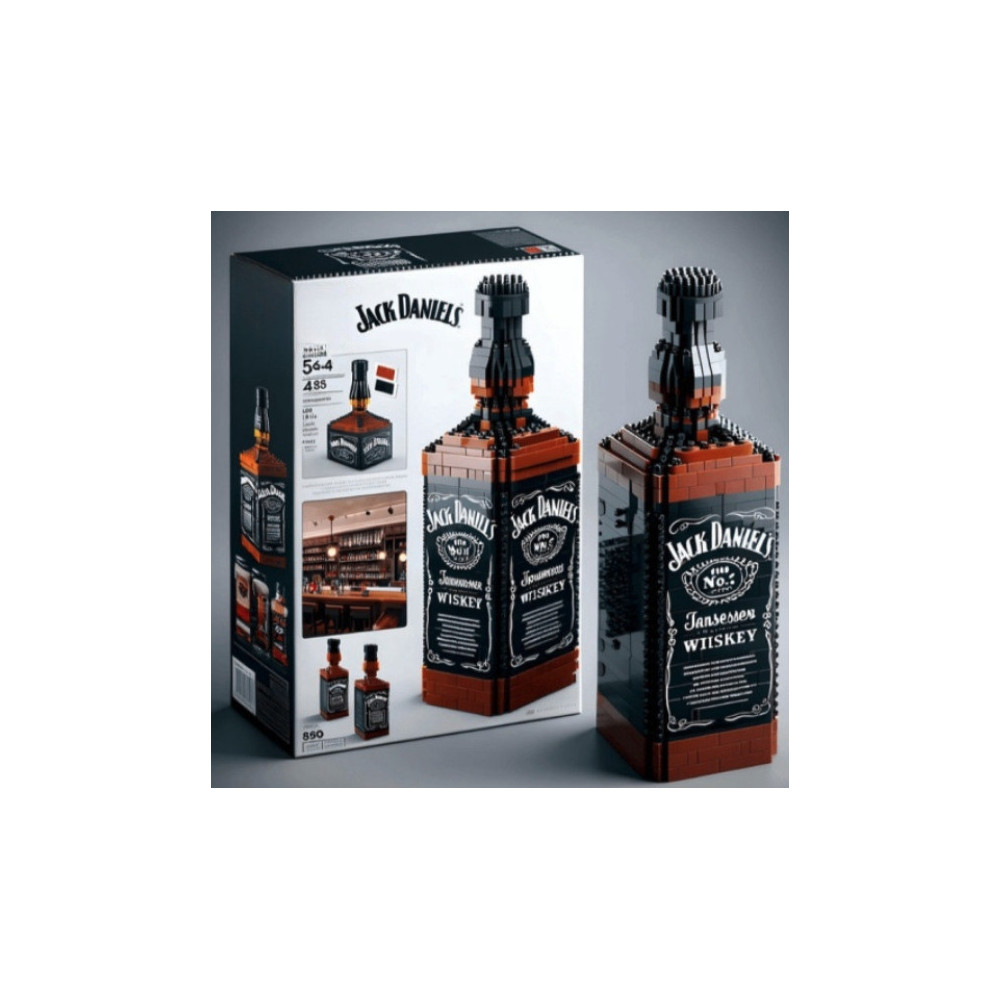KLOCKI 3D DLA DOROSŁYCH Jack Daniels BUTELKA DEKORACJA KOLEKCJONERSKA