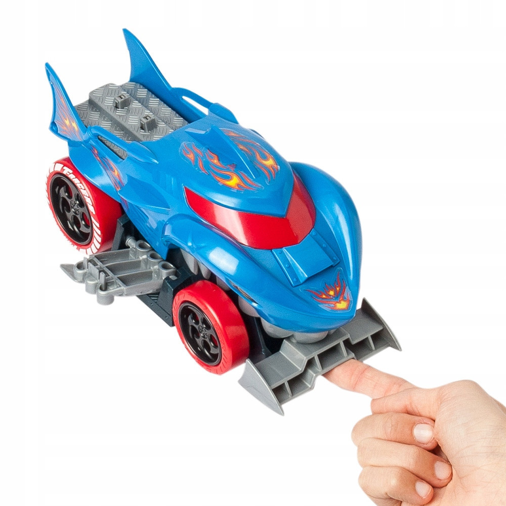 T-Racers Shark Squad Launcher - wyrzutnia autek i dwa ekskluzywne pojazdy