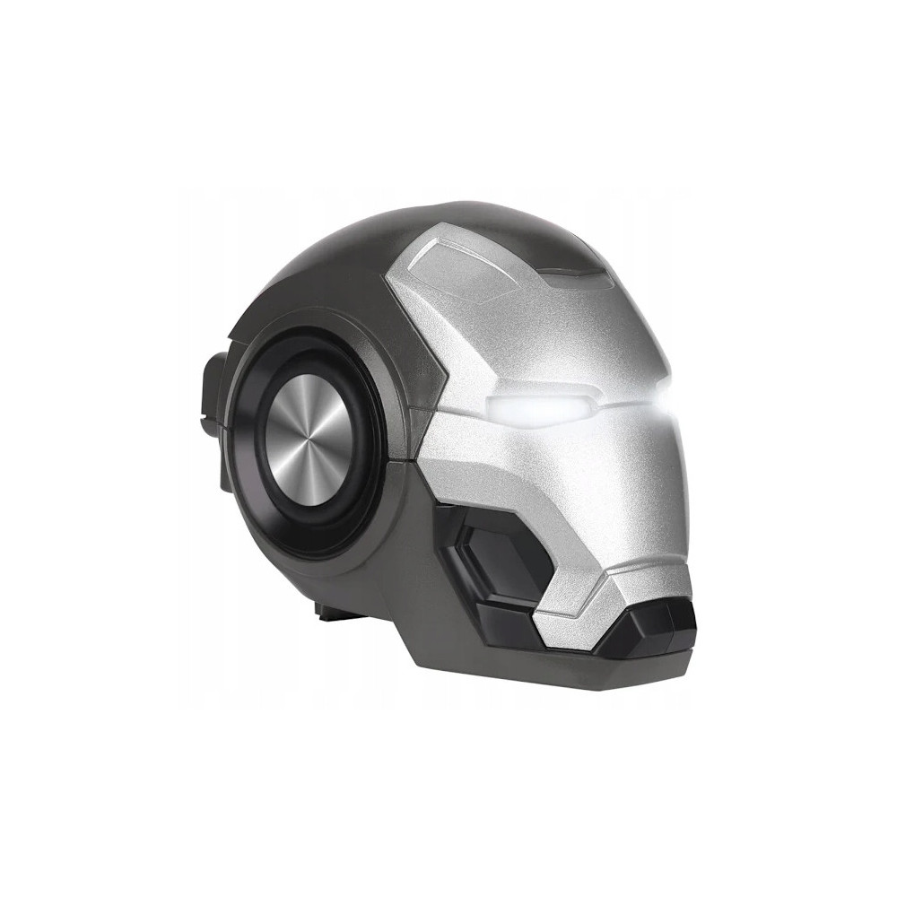 GŁOŚNIK BEZPRZEWODOWY BLUETOOTH IRON MAN TRANSFORMERS PREZENT SILVER
