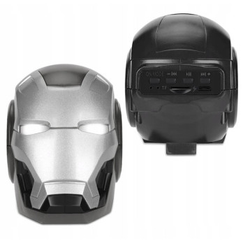 GŁOŚNIK BEZPRZEWODOWY BLUETOOTH IRON MAN TRANSFORMERS PREZENT SILVER