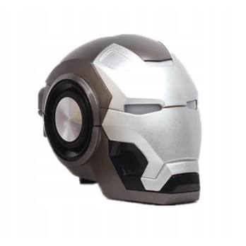 GŁOŚNIK BEZPRZEWODOWY BLUETOOTH IRON MAN TRANSFORMERS PREZENT SILVER
