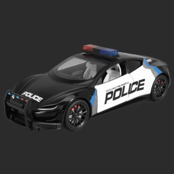 TESLA SPORTOWA METALOWY MODEL SAMOCHODU 1:24 DŹWIĘK ŚWIATŁO CZARNY POLICJA