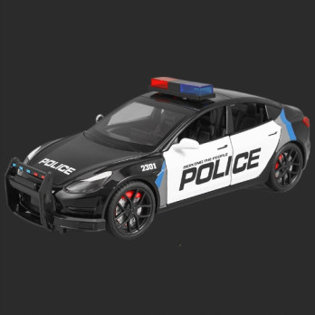 TESLA SAMOCHÓD METALOWY MODEL SAMOCHODU 1:24 DŹWIĘK ŚWIATŁO BLACK POLICYJNY