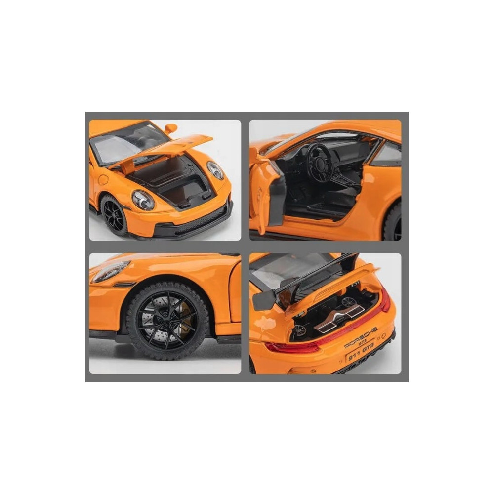 MODEL SAMOCHODU PORSCHE 911 GT3 RS 1:32 METALOWY SAMOCHÓD POMARAŃCZOWY