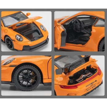 MODEL SAMOCHODU PORSCHE 911 GT3 RS 1:32 METALOWY SAMOCHÓD POMARAŃCZOWY