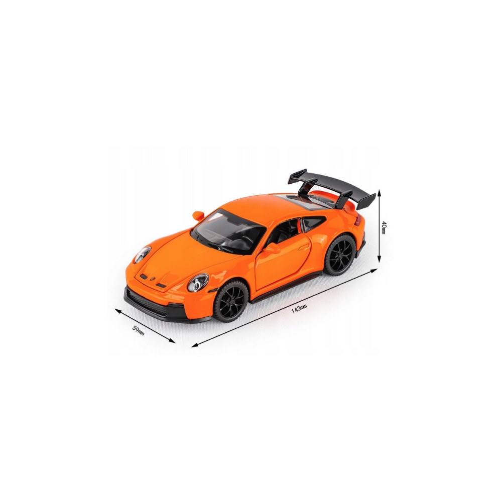 MODEL SAMOCHODU PORSCHE 911 GT3 RS 1:32 METALOWY SAMOCHÓD POMARAŃCZOWY