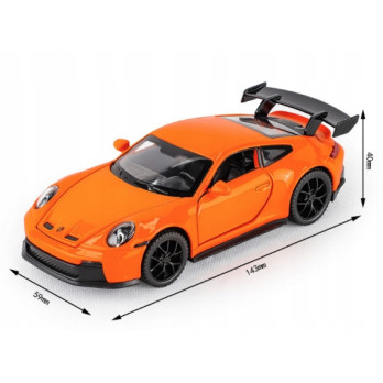 MODEL SAMOCHODU PORSCHE 911 GT3 RS 1:32 METALOWY SAMOCHÓD POMARAŃCZOWY