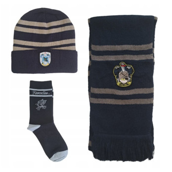 HARRY POTTER KOMPLET 3-CZĘŚCIOWY RAVENCLAW CZAPKA SZALIK SKARPETKI HOGWART