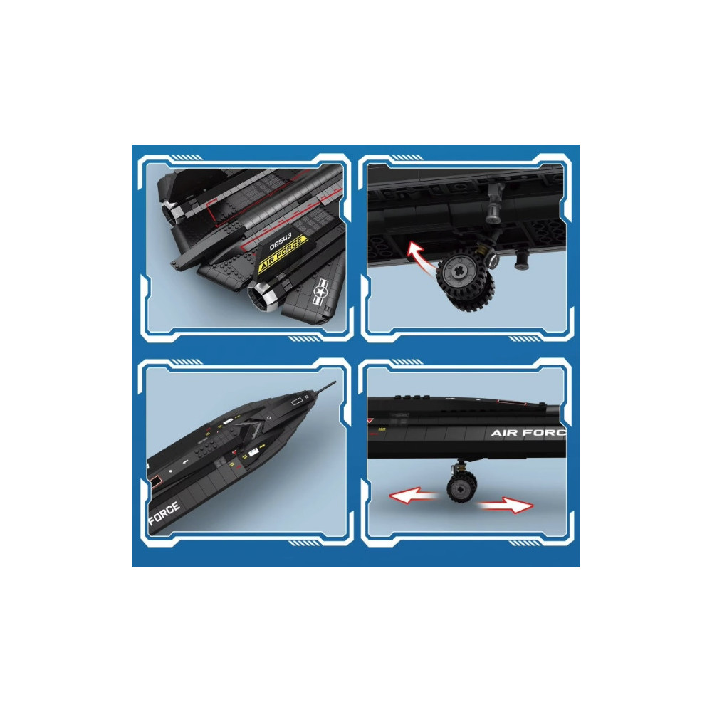 KLOCKI REOBRIX SR71 BLACKBIRD DUŻY SAMOLOT ZESTAW KLOCKÓW MODEL DO ZŁOŻENIA