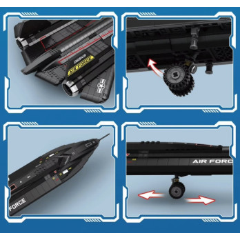 KLOCKI REOBRIX SR71 BLACKBIRD DUŻY SAMOLOT ZESTAW KLOCKÓW MODEL DO ZŁOŻENIA