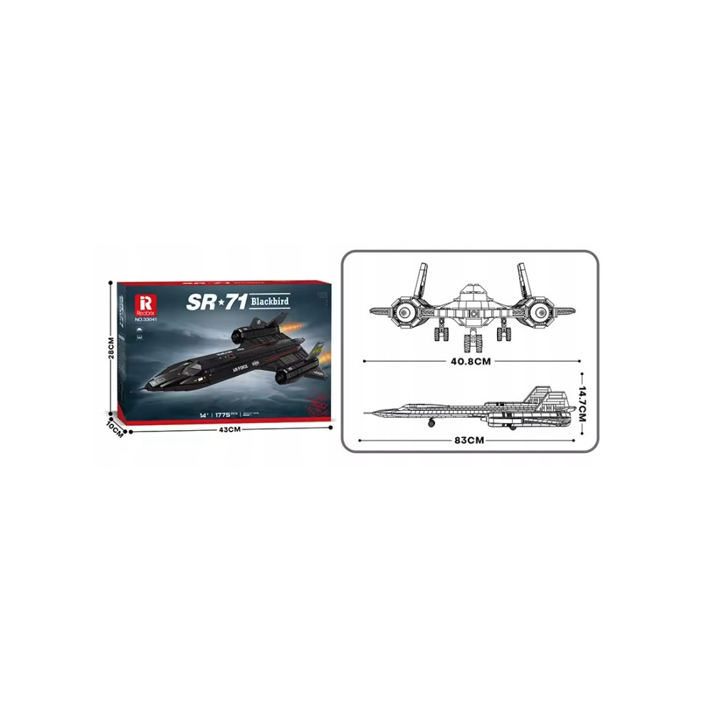 KLOCKI REOBRIX SR71 BLACKBIRD DUŻY SAMOLOT ZESTAW KLOCKÓW MODEL DO ZŁOŻENIA