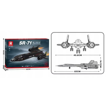 KLOCKI REOBRIX SR71 BLACKBIRD DUŻY SAMOLOT ZESTAW KLOCKÓW MODEL DO ZŁOŻENIA