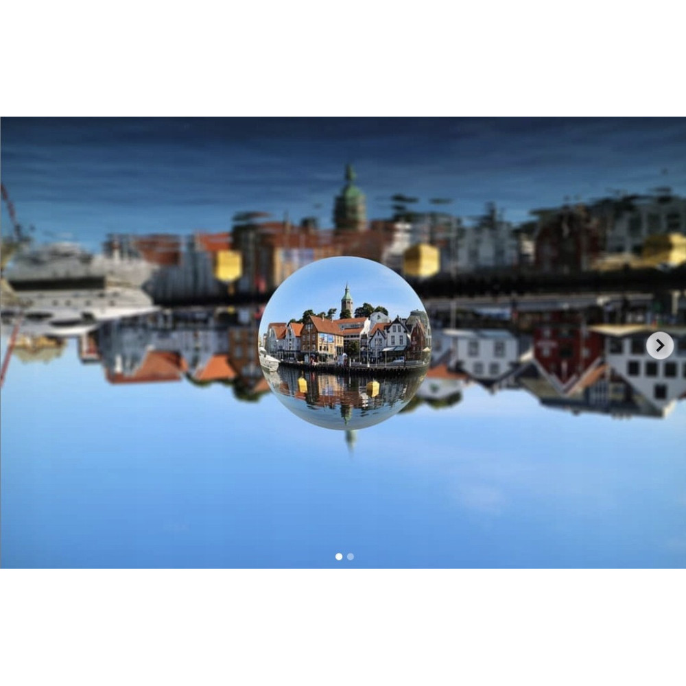 SZKLANA KRYSZTAŁOWA KULA 15CM DO ZDJĘĆ PREZENT FOTO