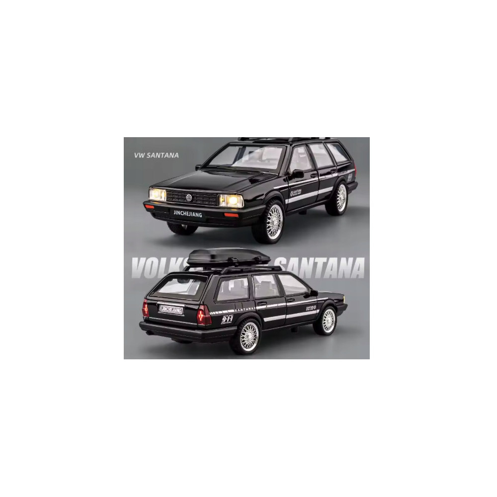 VW SANTANA WAGON METALOWY MODEL SAMOCHODU 1:32 DŹWIĘK ŚWIATŁO CZARNY BLACK