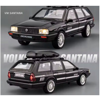 VW SANTANA WAGON METALOWY MODEL SAMOCHODU 1:32 DŹWIĘK ŚWIATŁO CZARNY BLACK