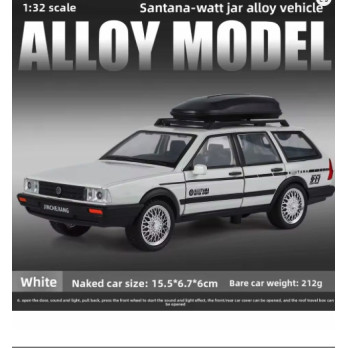 VW SANTANA WAGON METALOWY MODEL SAMOCHODU 1:32 DŹWIĘK ŚWIATŁO BIAŁY PREZENT