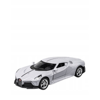 BUGATTI JIAYE SPORTOWY MODEL SAMOCHODU 1:36 DŹWIĘK ŚWIATŁO SREBRNY