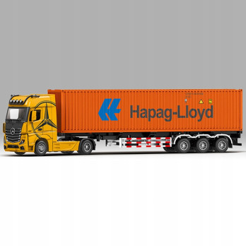MERCEDES-BENZ SAMOCHÓD CIĘŻARÓWKA NACZEPA HAPAG LLOYD DO ZABAWY 1:24