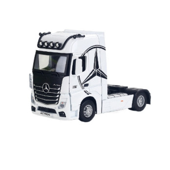 MODEL SAMOCHODU 1:24 MERCEDES-BENZ CIĘŻARÓWKA ACTROS BIAŁY DŹWIĘK ŚWIATŁO