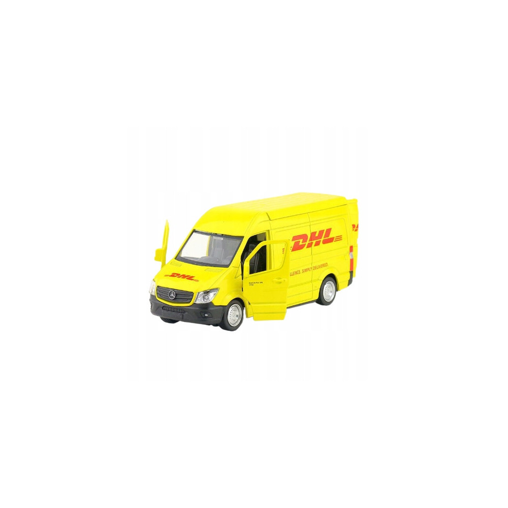 MODEL SAMOCHODU METALOWY SAMOCHÓD DHL MERCEDES-BENZ SPRINTER W SKALI 1:36