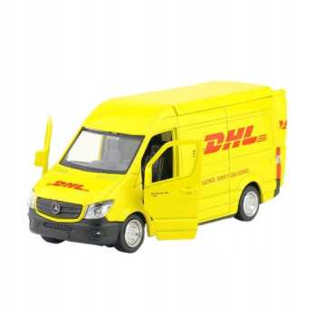 MODEL SAMOCHODU METALOWY SAMOCHÓD DHL MERCEDES-BENZ SPRINTER W SKALI 1:36