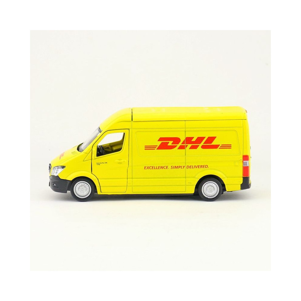 MODEL SAMOCHODU METALOWY SAMOCHÓD DHL MERCEDES-BENZ SPRINTER W SKALI 1:36