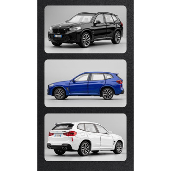 BMW X3M METALOWY MODEL SAMOCHODU 1:32 DŹWIĘK ŚWIATŁO BIAŁY PREZENT
