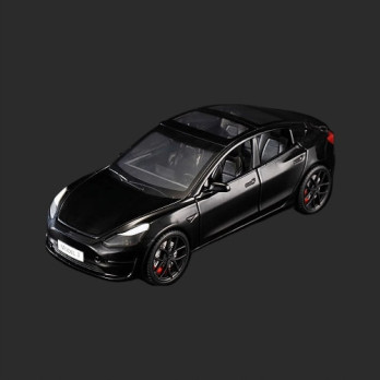 TESLA MODEL 3 METALOWY MODEL SAMOCHODU 1:24 DŹWIĘK ŚWIATŁO CZARNY