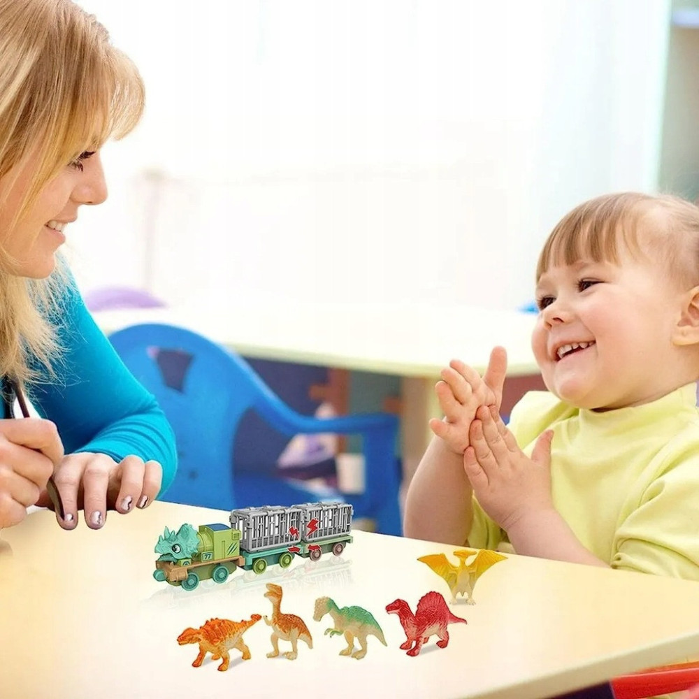 KALENDARZ ADWENTOWY 24 ELEMENTY DINOZAURY DINO DLA CHŁOPCA AUTKA PREZENT
