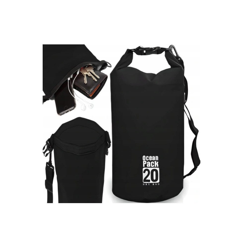 PLECAK WODOODPORNY OCEAN PACK DRY BAG TORBA 20L CZARNA BLACK