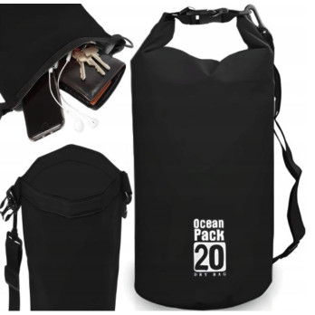 PLECAK WODOODPORNY OCEAN PACK DRY BAG TORBA 20L CZARNA BLACK