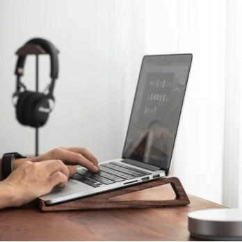 STOJAK DREWNIANY PODSTAWKA POD LAPTOP PRZENOŚNY UCHWYT LAPTOP TABLET