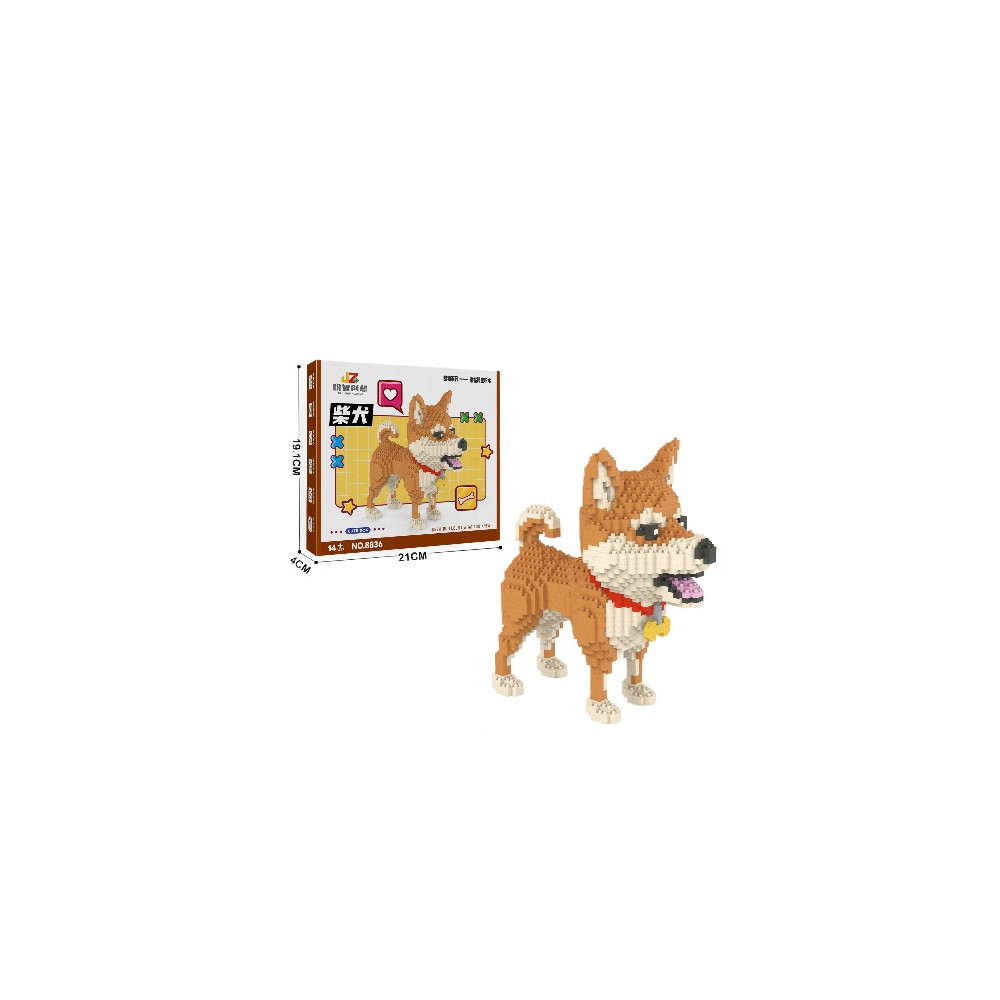 KLOCKI KONSTRUKCYJNE PIES SHIBA DOG 1850 ELEMENTÓW DLA DZIECI