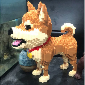 KLOCKI KONSTRUKCYJNE PIES SHIBA DOG 1850 ELEMENTÓW DLA DZIECI