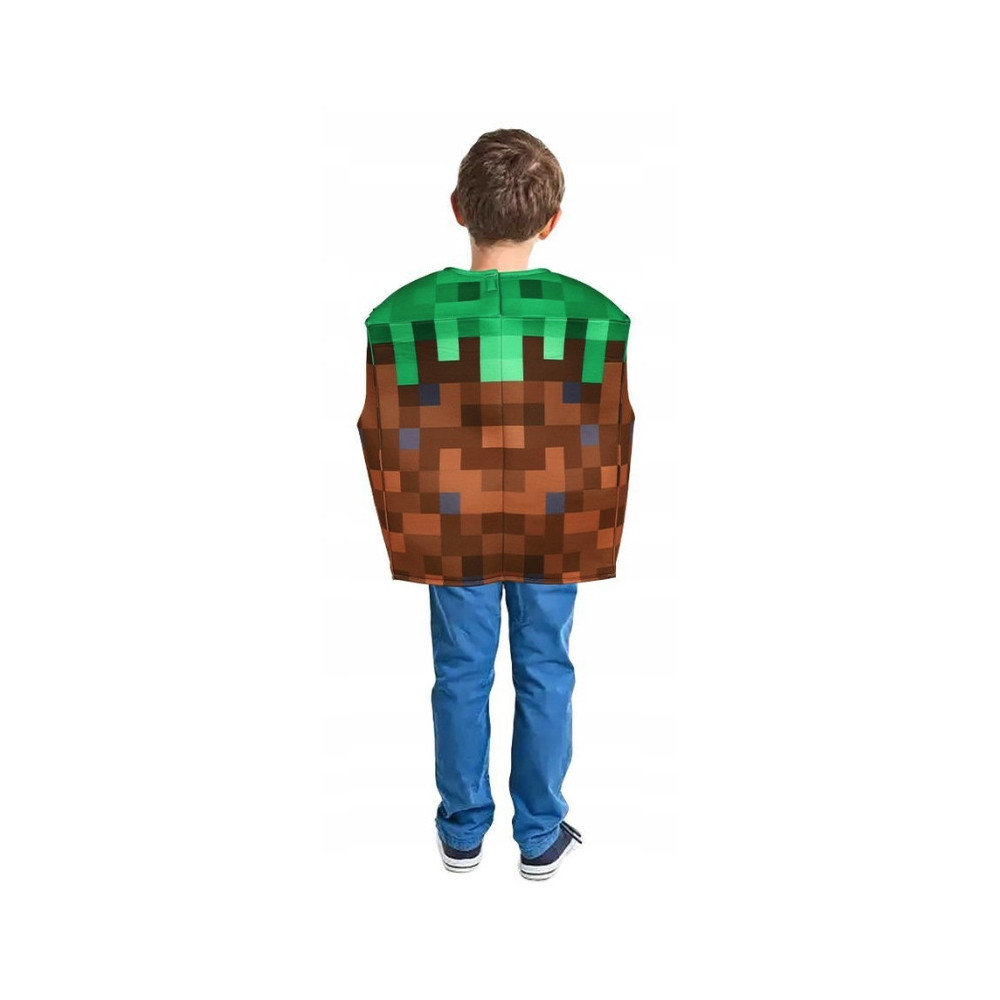 DZIECIĘCY STRÓJ KOSTIUM MINECRAFT KOSTKA GRASS BLOCK PRZEBRANIE DLA DZIECI