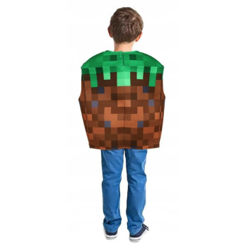 DZIECIĘCY STRÓJ KOSTIUM MINECRAFT KOSTKA GRASS BLOCK PRZEBRANIE DLA DZIECI